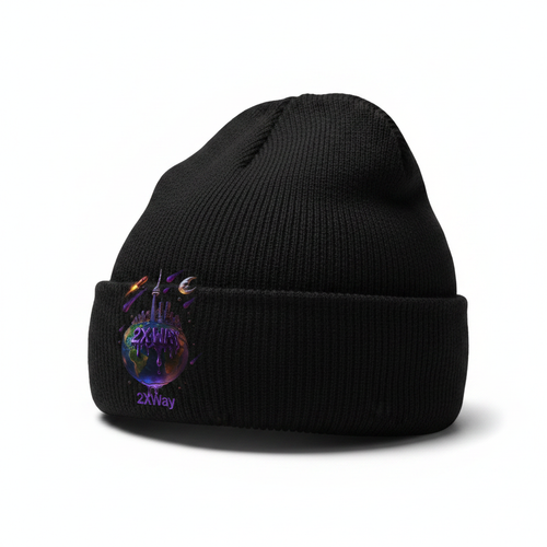 2XWay Black Beanie