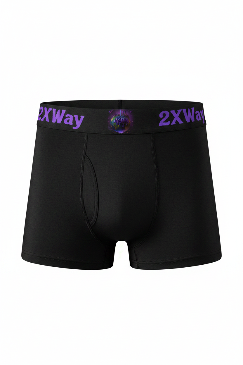 2XWay TallUpTwin2X black mens sports briefs
